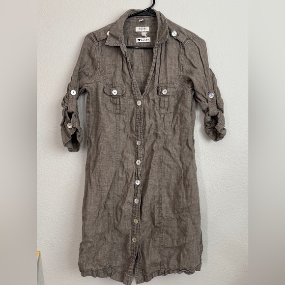 Malvin Hamburg 100% Linen button down dress - Picture 1 of 7